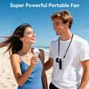 4 x Portable Fan, Mini Fan, Handheld Turbo Fan, Portable Rechargeable Fan, 5-Speed, LED Display, Foldable Design (Pink)