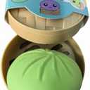 Dumpling Squishies, Dumpling Mystery Box, Colorful Dumplings Stress Balls Toy, Stocking Stuffers with Food Steamer Stretchy Desk Toys (Flash Green)