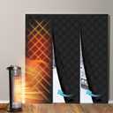 Reallnaive Magnetic Thermal Insulated Door Curtain Fit 72"x80" Door, Curtain Itself Size 74"x81", Thicken Made of Oxford and Cotton Insulated Cover for Winter Sliding, Patio, Black, Minimalism