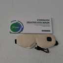 Heated Eye Mask for Dry Eyes, Cordless Warm Eye Compress with 4 Heat Levels, 4-Level Timing, 1000mAh Rechargeable, Blepharitis, Styes, Washable Cover, Travel, Gifts for Family(Beige)