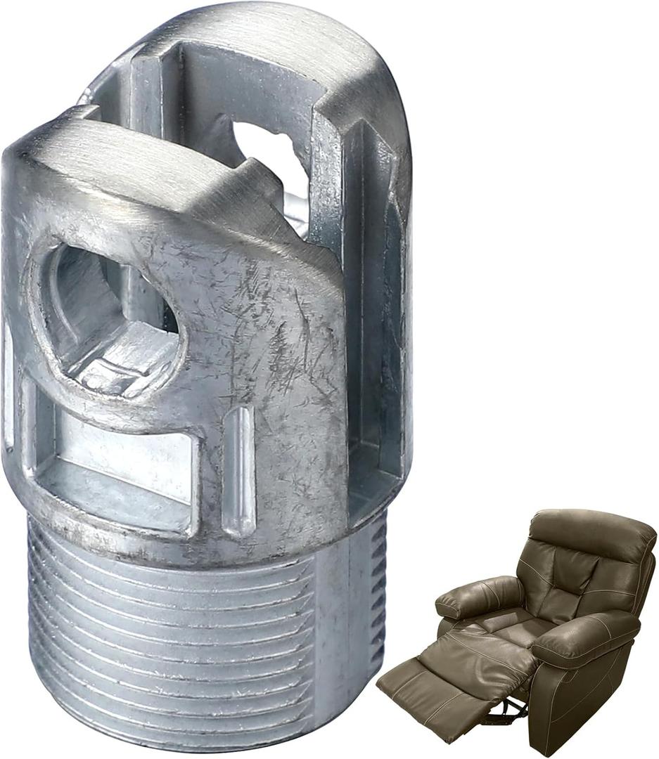 Zonon 1 7/8 Total Length Metal Motor Fork Head Tip Silver Forkhead for Recliner for Lift Chair, Recliner Accessories