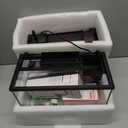 Fish Tank 2.4 Gallon Aquarium with Heater, 3-in-1 Silent Pump with Filteration & Oxygenation & Circulation, 7-Color Timer Cycle Light, Temperature Display, Humidifier, HD Glass Fish Bowl