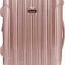 kensie 20" "Alma" Carry-On TSA-Lock Spinner Luggage, Rose Gold