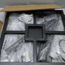 MyGift Modern Freestanding Hat Rack Organizer, 360 Degree Rotating Cowboy Hat Display Stand with 20 Customizable Circular Hooks, Black Metal