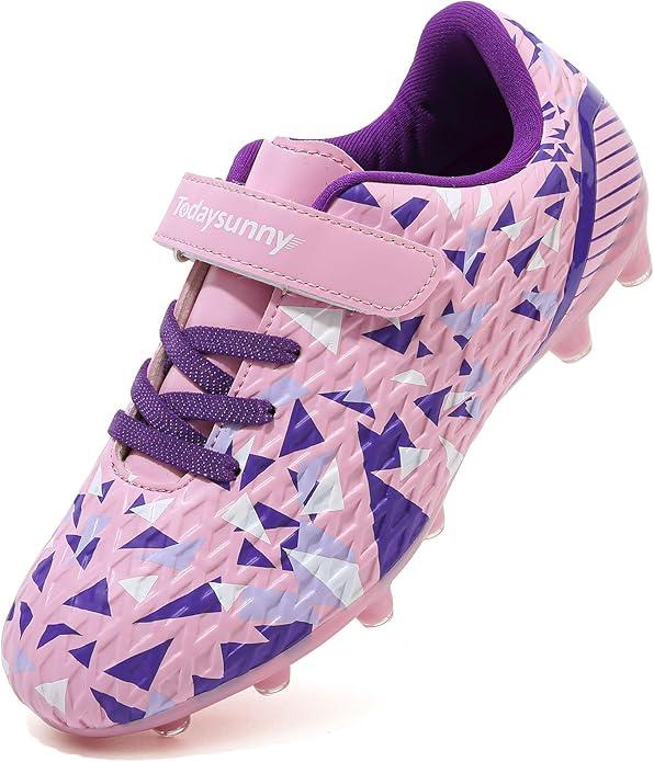 Todaysunny Kids Football Boots Boys AG/FG Football Shoes Girls Unisex, Size EU 30
