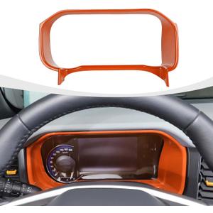 RAZPOY for Bronco Dashboard Panel Trim, Center Control Dash Board Cover Compatible with 2021-2024 Ford Bronco Interior Accessories, Orange (Not for 2025 Bronco, Not for Sport)