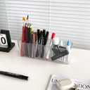 Yesesion Plastic Cable Organizer Box with 7 Compartments, Clear Cords Storage Case for Desk Drawer Accessories, Phone Charger, Art Crafts, Stationery Holder for Marker Pen, Pencils, Crayons