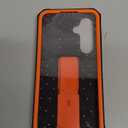 FNTCASE for Samsung Galaxy S24 FE Case: with [Built-in Screen Protector & Kickstand] [Military-Grade Drop Protection] Heavy Duty Protective Full Body Shockproof TPU Phone Cover Orange