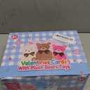 CHMYWJ 24 Packs Valentines Day Cards for Kids School with Mini Bears Plush Toy, Valentines Exchange Cards Gift Classroom Prize Party Favors School Rewards Gift Exchange