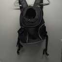 WOYYHO Pet Dog Carrier Backpack Small Dog Front Backpack Ventilated Mesh Dog Travel Back Pack with Safety Belt for Travel Hiking Cycling Outdoor Adventures (Size L: 10-14 lbs, Black)