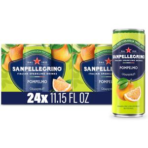 Sanpellegrino Italian Sparkling Drink Pompelmo, Sparkling Grapefruit Beverage, 24 Pack Of Cans (11.15 Fl Oz (Pack of 24)), Best By: 09/01/26