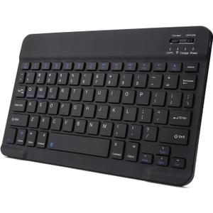 Ultra-Slim Rechargeable Bluetooth Keyboard Portable Wireless Keyboard for iPad A16 11th 10th Generation, iPad Pro iPad Air iPad Mini iPhone, Android Samsung Galaxy Tablet Smartphone Cell Phone (Black)
