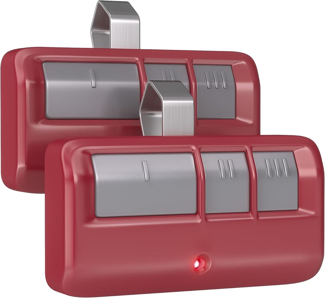 2 for Chamberlain LiftMaster Craftsman Garage Door Opener Remote 893LM 893Max 971LM Universal, Red
