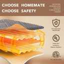 Homemate Electric Heated Blanket Full Size - 72"x84" Heating Blanket Full Size 1/2/4/6/8 Hours Auto-Off 10 Heat Level Over-Heat Protection Soft Flannel Sherpa ETL Certification
