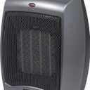 Lasko Portable Indoor Electric Ceramic Space Heater with TipOver Safety Switch, Overheat Protection and Thermostat, 2 Speeds, Safe for Home, 9.2 Inches, Dark Gray, 1500W, 754201