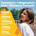 3 x Potassium Magnesium Gummies - High Absorption Magnesium Glycinate & Potassium Citrate Plus Omega 3, B6, D3, K2 & Calcium - Chewable Gummy for Leg Cramps, Immunity & Energy Orange 120 Gummies