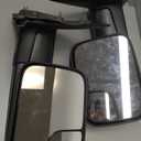 Towing Mirrors Compatible for 2002-2008 Dodge Ram 1500, 2003-2009 Dodge Ram 2500 3500, Manual Adjustment Glass, Manual Folding, Black Housing (Pair Set)