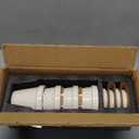 LE TAUCI Ceramic Succulent Pots, 4 Inch Small Plant Pot for Indoor Plant Cactus, Embossed Flower Pots with Drainage Hole & Saucer  Set of 4, Arctic White