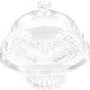 Cake Stand with Dome: Raised Footed Cake Cupcake Stand Round Clear Cloche Dome Cover Cake Display Cover Cake Glass Cake Pan Cover Food Plate Cupcake Display Holder