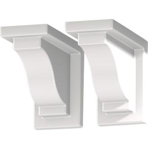 Mayne 4821-W Yorkshire Decorative Brackets, 8.3x4.3, White (Only fits model numbers: 4822-W, 4823-W, 4824-W, 4825-W, 4826-W, 8827-W, 8828-W)