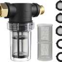 M MINGLE Garden Hose Filter for Pressure Washer inlet Water, Inline Filter for Sediment, 40 Mesh Screen, Extra 100 Mesh