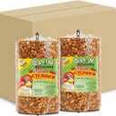 C&S Ready to Use Hot Pepper Bird Seed Cylinder, Spicy Wild Bird Outdoor Feeder with Hanger, 1.76 Pound Cylinder, 2 Pack, BBD: 10/21/2028
