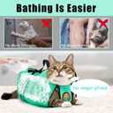 AWOOF Cat Grooming Bag Adjustable Cat Bathing Bag Anti Scratch Bite Polyester Soft Durable Mesh Cat Shower Bag for Cats