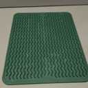 Silicone Dish Drying Mat for Multiple Usage,Easy clean,Eco-friendly,Heat-resistant Silicone Mat for Kitchen Counter or Sink,Refrigerator or drawer liner Green L 16 inches x 12 inches