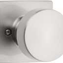 Kwikset Pismo Dummy Door Knob, Single Sided Handle for Closets, French Double Doors, and Pantry, Satin Nickel Non-Turning Interior Push/Pull Door Knob, with Microban Protection (1 Pack)