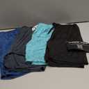 Real Essentials 4 Pack: Women's Dry-Fit Athletic 7" Bermuda Long High Waisted Running Shorts (Medium)