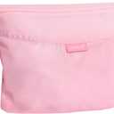 Pack All Water-resistant Material Zipper Pouch, Mesh Zipper Bags for Storage, Travel, Office (Pink, Large)