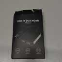 vilcome USB to HDMI Adapter, USB 3.0 to Dual HDMI Adapter with USB 3.0 Port, Audio Video Graphics Converter Cable for Laptop Monitor Desktop TV, Compatible with Mac OS, Windows