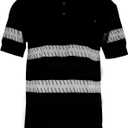 Hi Vis Safety Polo T-Shirt for Men,Coolpass Safety Shirt Long Short Sleeve with Pocket Quick Dry (Black, M)