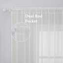 MIULEE 2 Panels Solid Color Sheer Window Curtains Elegant Window Voile Panels/Drapes/Treatment for Bedroom Living Room (54 X 120 Inches Ivory)