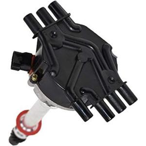 A-Team Performance EFI Distributor - Black, Compatible with Chevy GM 90-Degree V6 4.3L/262 1995-2007 - Vortec Replacement With Magnetic Pickup, CNC Aluminum Housing & Chromoly Gear, External Coil