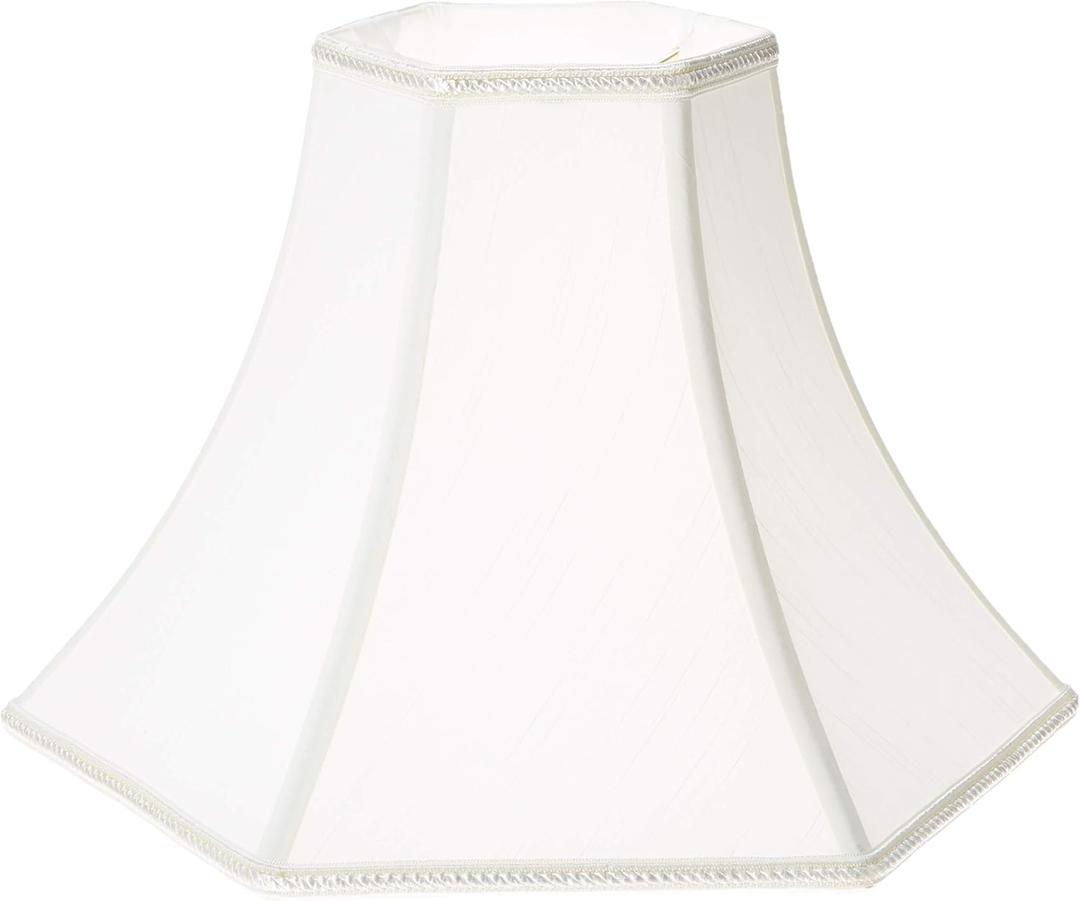 Royal Designs Hexagon Bell Designer Lamp Shade, White, 5 x 12 x 9.5