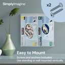 SimplyImagine Dual Hygiene Dispenser Station - Clear Acrylic - Glove Dispenser with Dust-Free Lid - Wall-Mount & Tabletop Glove Holder - Sanitation Station & Mask Container & Hairnet Holder