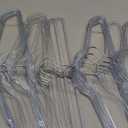 Blue Clothes Hangers 16", 20 Pack Plastic Clear Coat Hanger for Adult Closet, Durable Bling Ganchos de Ropa with Swivel Hook, Notched Shoulders & Ultra-Thin Space Saving Laundry Hanger for Dress Suits