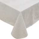 Heavy Duty Vinyl Tablecloth with Flannel Backing Waterproof Oil-Proof Plastic Table Cloth Stain-Resistant Wipeable Rectangle or Square Table Cover for Indoor and Outdoor (Beige Striped,54x54 Inch)