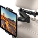 Car Headrest Tablet Holder, Stable Back Seat iPad Mount for Kids, Adjustable Long Arm Vehicle Head Rest Mount Compatible with 4.7-11" iPad Pro/Air/Mini, Samsung Galaxy Tablets, Fire HD