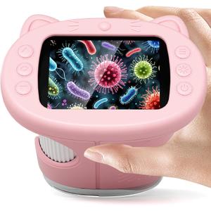 1000X Handheld Digital Microscope for Kids : Wonderquest Microscope with 2.0" IPS Screen, STEM Toys for Ages 3-6 8-13 Girls Boys Child, Portable Edu Gift Age 4-6 8-12 Children Students