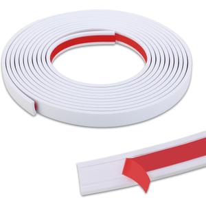 2 x 10 ft Primed Peel-and-Stick Tile Edge Molding Trim, Flexible Edging Moulding for Kitchen Backsplash, Mirror Frames & Wall Borders