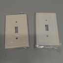 2 Vintage Leviton Art Deco Bakelite Ivory Design Light Switch Covers