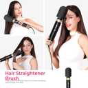 Atopskins 7 in 1 Blow Dryer Brush, Hair Dryer Brush Set 110,000 RPM with Negative Ion Hair Styler Multi Styling Dry, Curling, Volumizing, Straightening and Styling (Black)