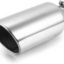 A-KARCK Exhaust Tip 3" Inlet to 6" Outlet, 15" Overall Length Polishing Bolt On Exhaust Tailpipe Tip Protect Tailpipe
