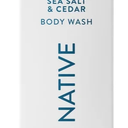 Native Body Wash Contains Naturally Derived Ingredients | For Women & Men, Sulfate, Paraben, & Dye Free Leaving Skin Soft and Hydrated | Sea Salt & Cedar 18 oz