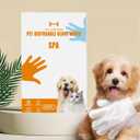 Pet Grooming Gloves for Dogs and Cats, coconut oil for dogs  dog paw wipes dog washing gloves (unscented 24pcs)