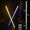 38.3inch Lightsaber,Metal Duel Light Sabers,4 Sound Fonts,USB Rechargeable Light Swords with Loud Sound,Swing, Blaster,Adults Kids Cosplay Props Birthday Xmas Gift(Orange), silver hilt