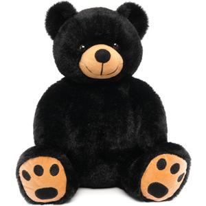 Black Teddy Bear Stuffed Animals Plush Toys, Stuffed Black Bear, Teddy Bear Plush Toys for Boy Girl Kids Birthday