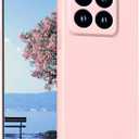 for Xiaomi 14 Pro Case Shockproof Pink Xiaomi 14 Pro Phone Case Aesthetic Thin Hard PC Protective Case for Women Men Cover with Ultimate Delicate Touch Feeling (Pink)